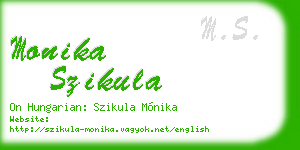 monika szikula business card
